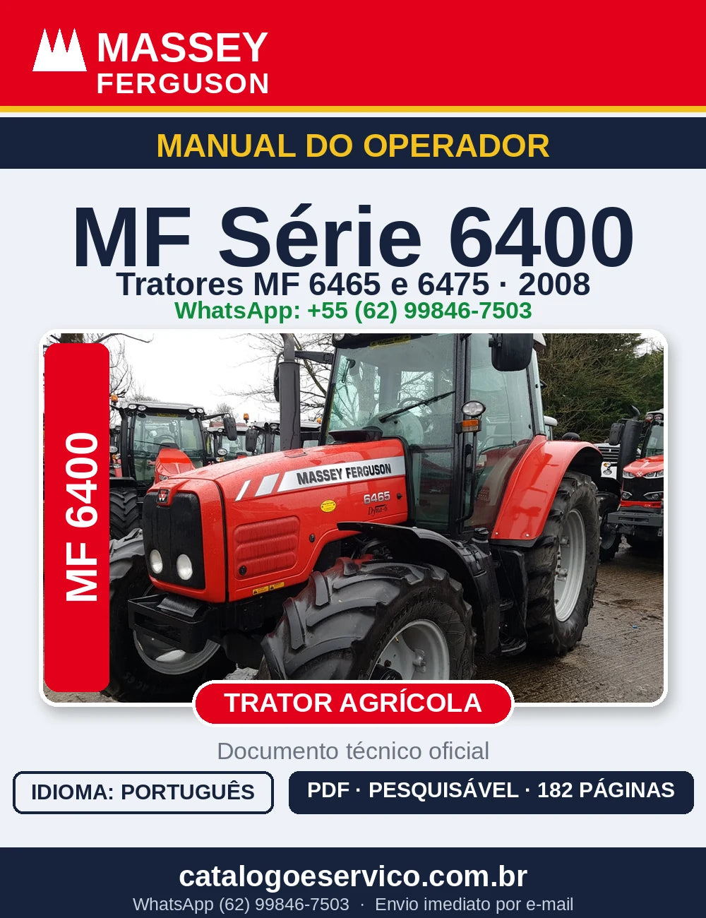 MANUAL DO OPERADOR MASSEY FERGUSON - 6465, 6475 -2008-TIER 3