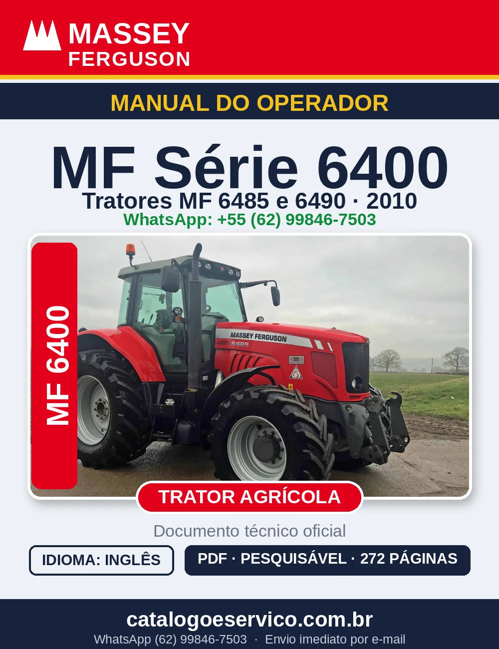 MANUAL DO OPERADOR MASSEY FERGUSON - 6485, 6490- 2010 -TIER3