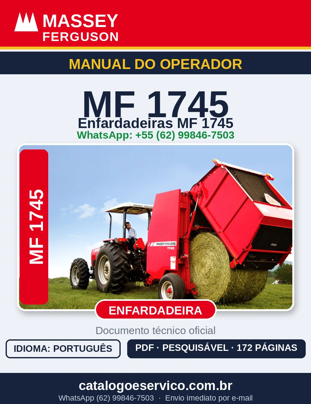 MANUAL DO OPERADOR MASSEY FERGUSON - MF1745 - ENFARDAEDEIRA