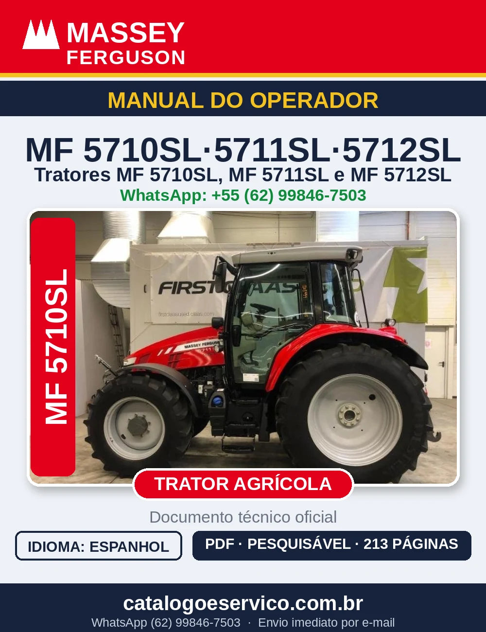 MANUAL DO OPERADOR MASSEY FERGUSON - MF5710SL, 5711SL, 5712SL