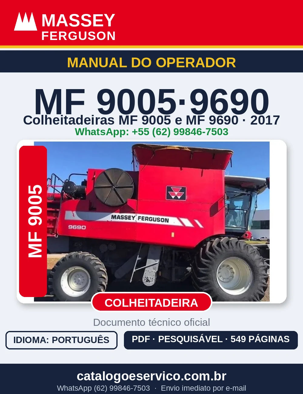 MANUAL DO OPERADOR MASSEY FERGUSON - MF9005, MF9690 - 2017