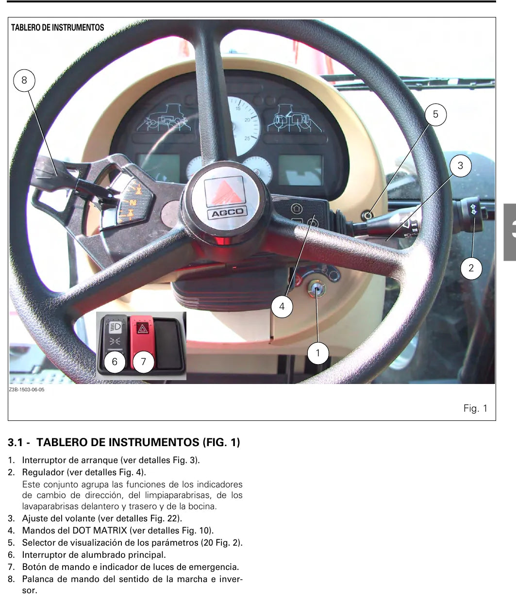 Manual do Operador Massey Ferguson RT100A e RT120A Auto 6 — Trator — 2005 — 250 Páginas em PDF — página interna 3