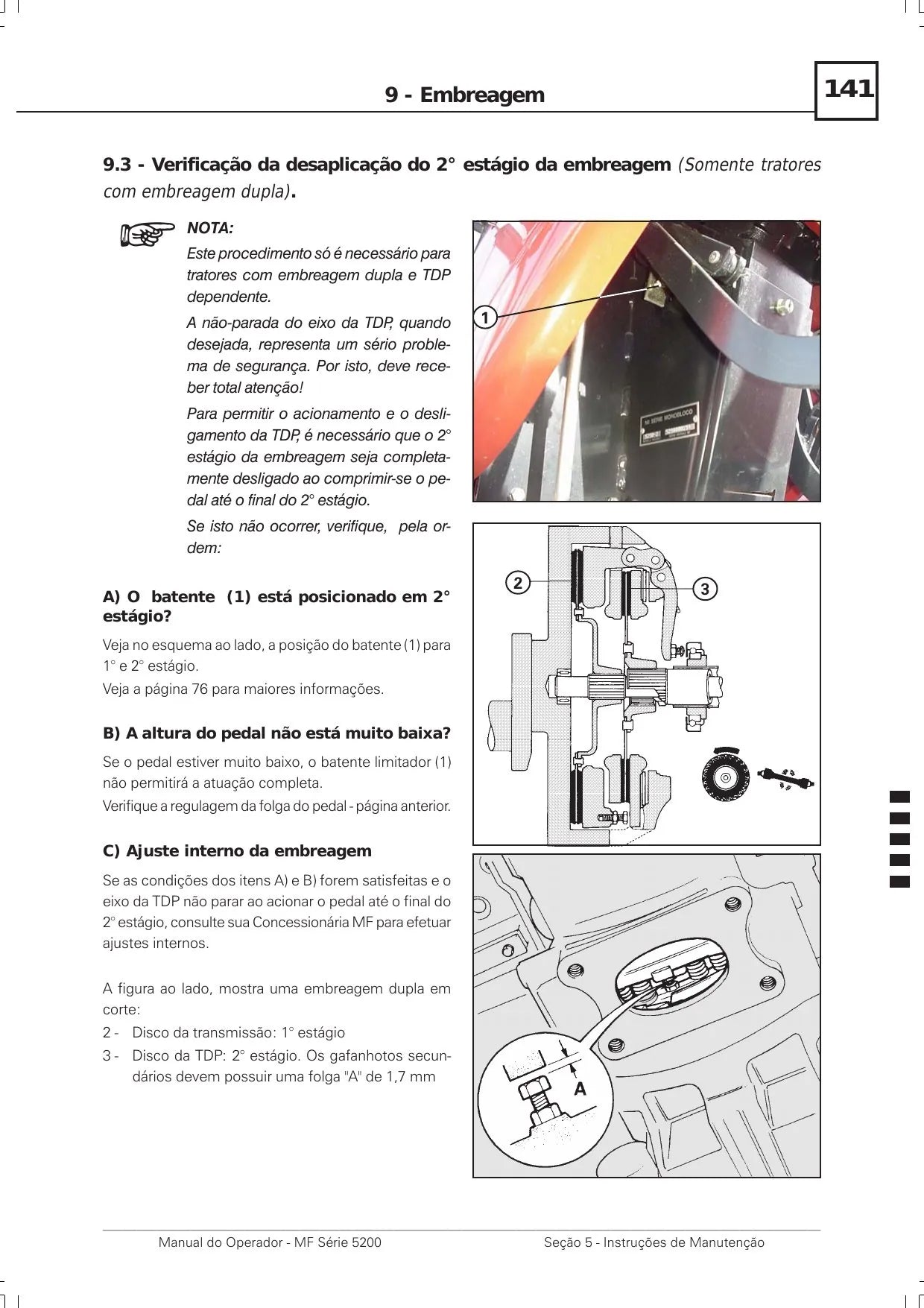Manual do Operador — Tratores Massey Ferguson Série 5200 (MF 5275, 5285 e 5290) — página interna