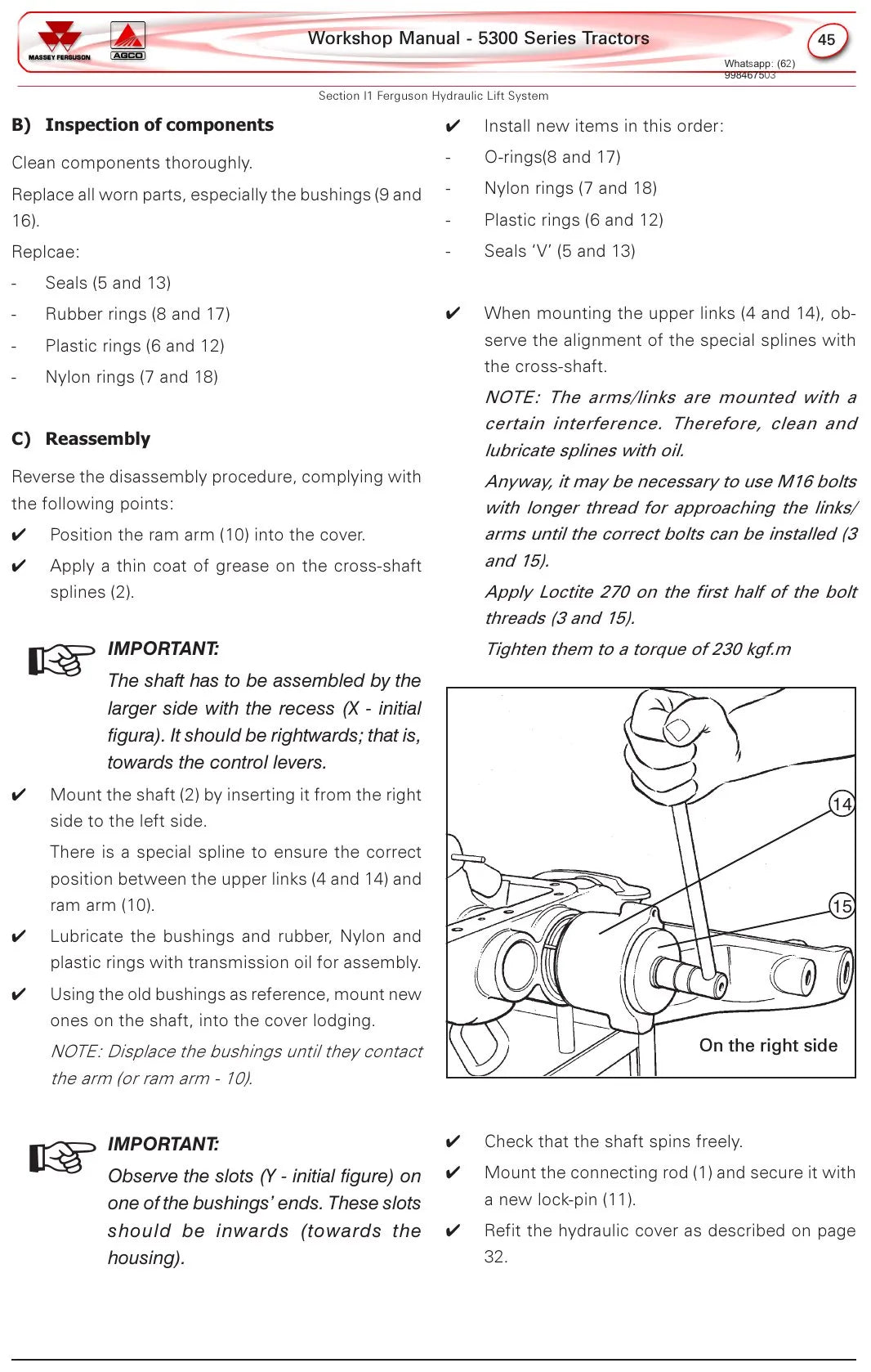 Manual do Operador — Tratores Massey Ferguson Série 5300 (MF 5335, 5340, 5355, 5360 e 5365) — página interna