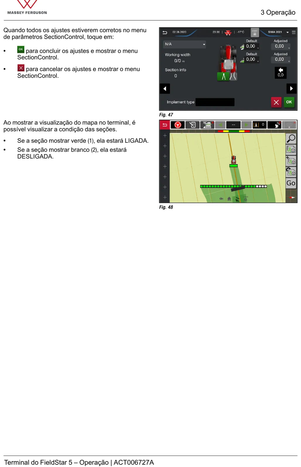 Manual do Operador — Operação Massey Ferguson Terminal FieldStar 5 — 2025 — 71 Páginas em PDF — página interna 2