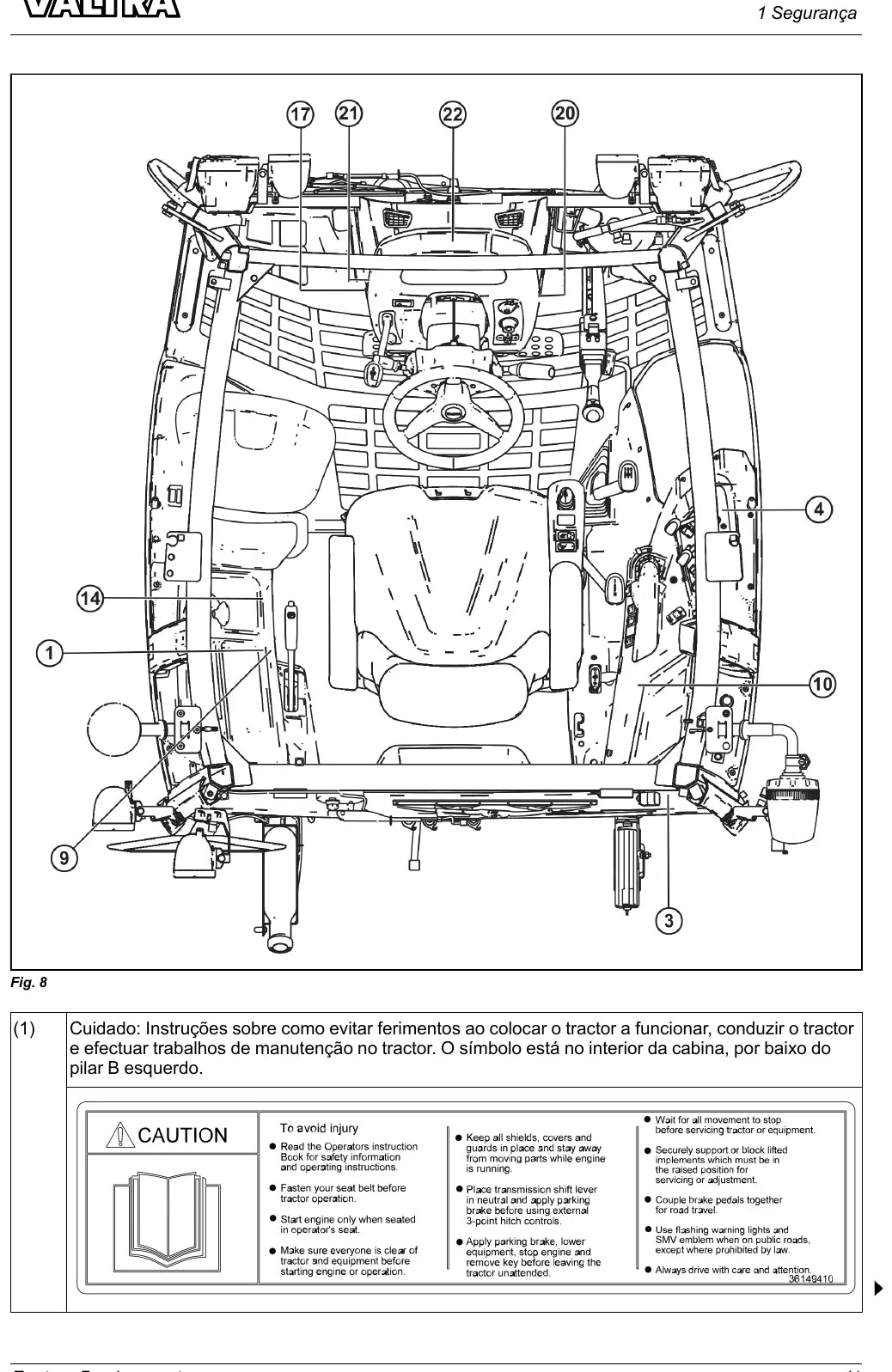 Manual do Operador — Operação Valtra A105 a A145 — Trator — 2025 — 276 Páginas em PDF — página interna 1