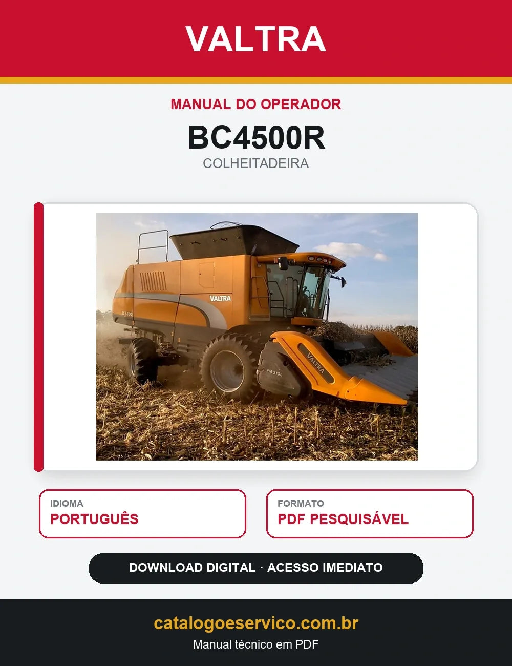 Manual do Operador Valtra - Bc4500r - Colheitadeira