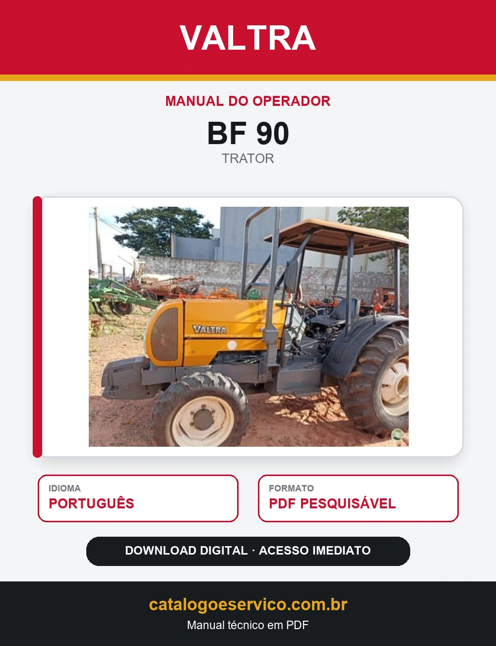 Manual do Operador Valtra - Bf 90 - 2011 - Trator