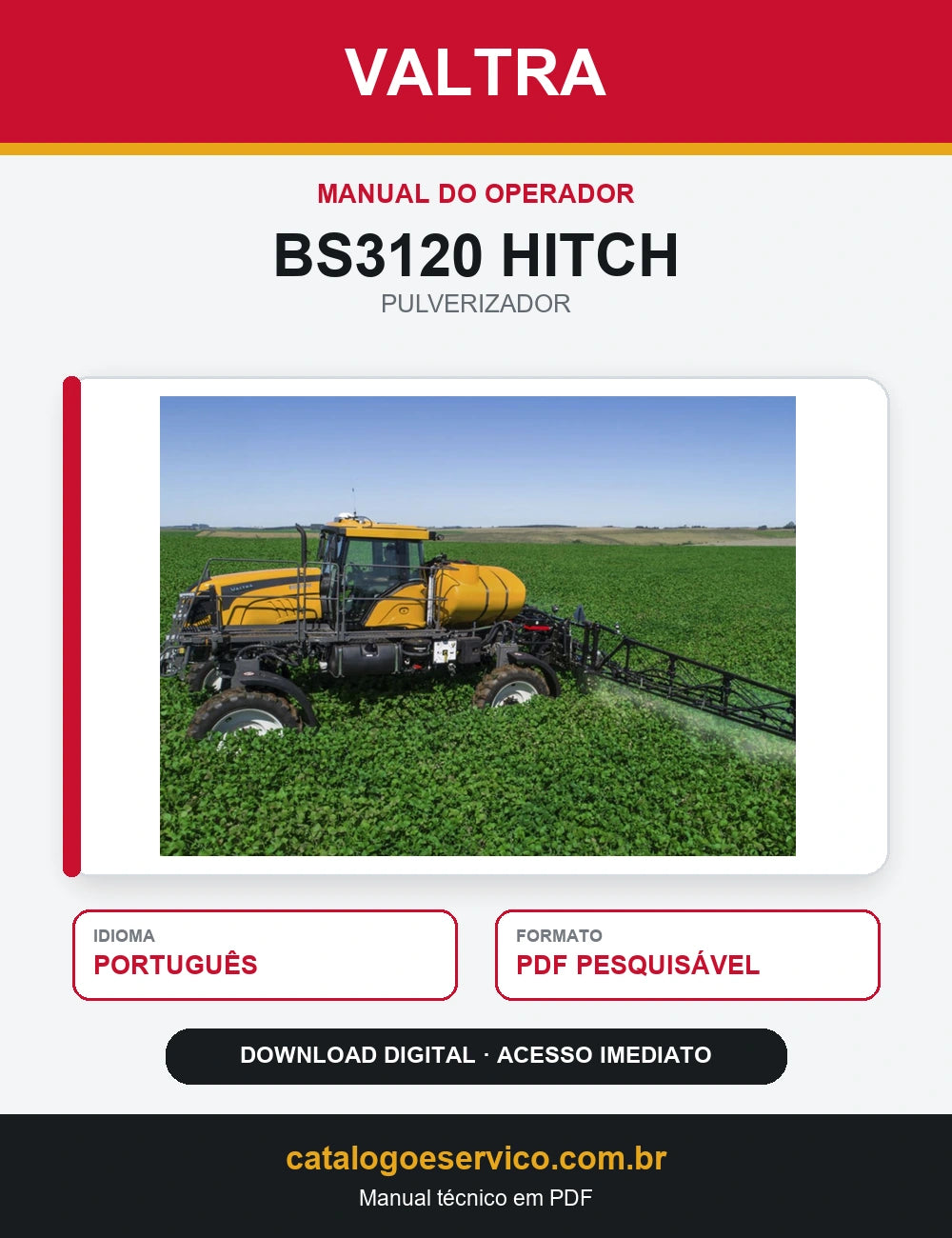 Manual do Operador Valtra - Bs3120 Hitch - Pulverizador