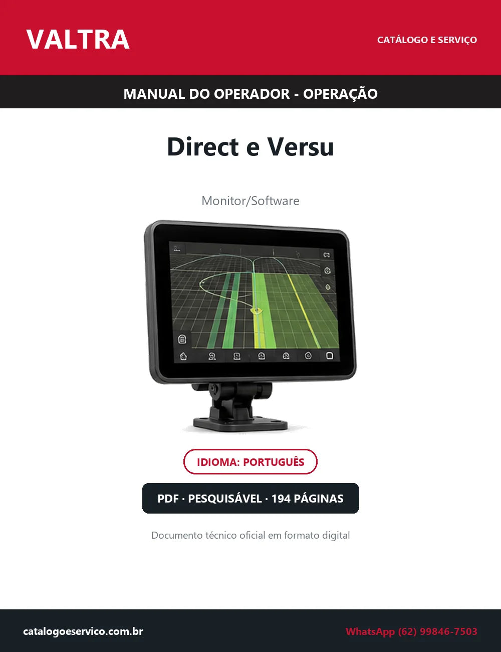 Manual do Operador — Operação Valtra Direct e Versu — 2022 — 194 Páginas em PDF