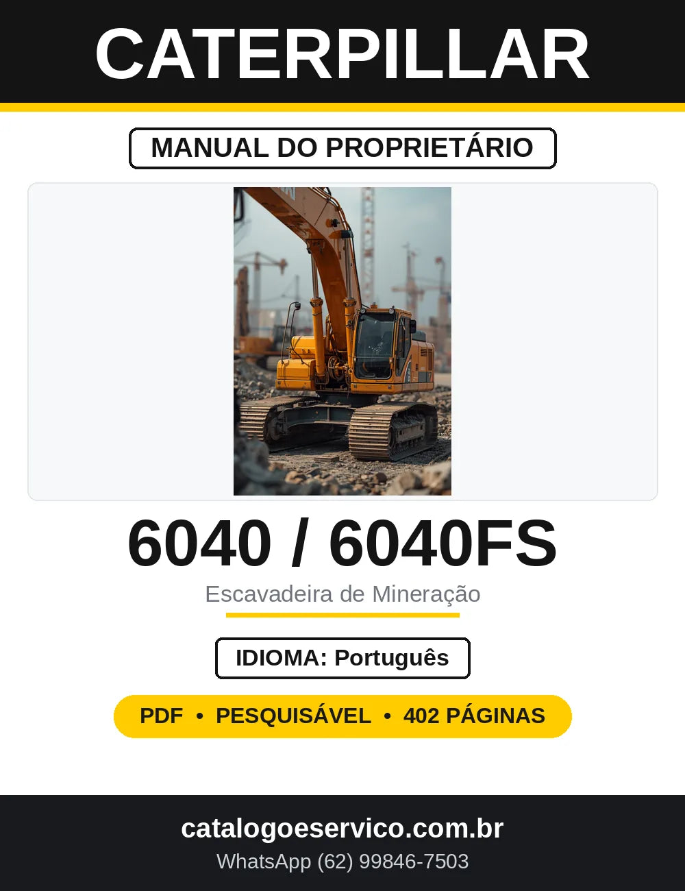 Manual do Proprietário Caterpillar 6040 6040FS — capa