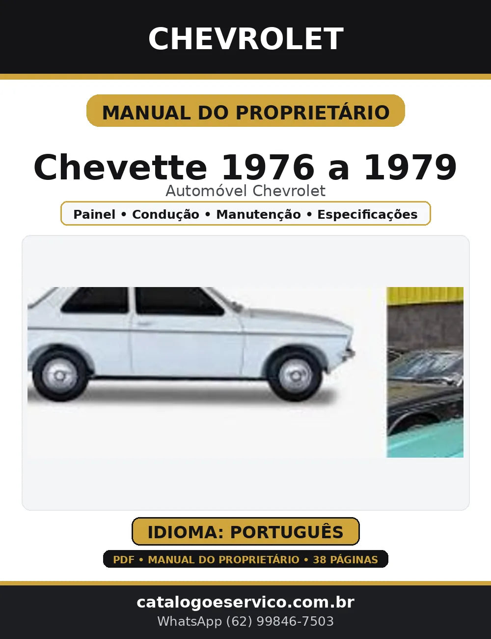 Manual do Proprietário Chevrolet Chevette 1976 a 1979 — em Português (PDF) — capa