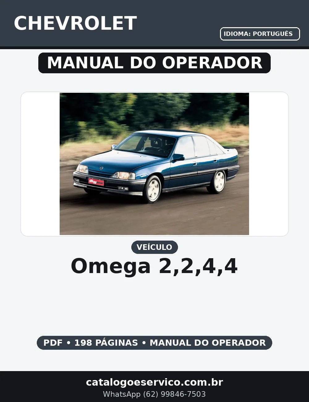MANUAL DO PROPRIETÁRIO OMEGA 2,2,4,4 — capa do manual do operador