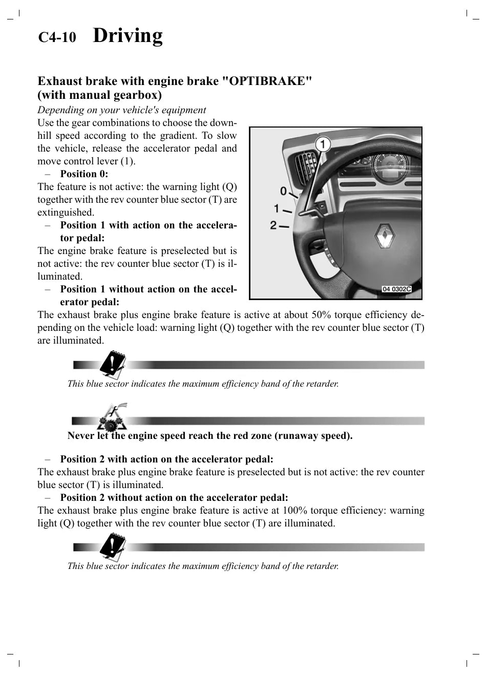 Manual do Proprietário Renault Trucks Premium DXi 11 330, 380 e 440 — amostra 4 de página interna do documento