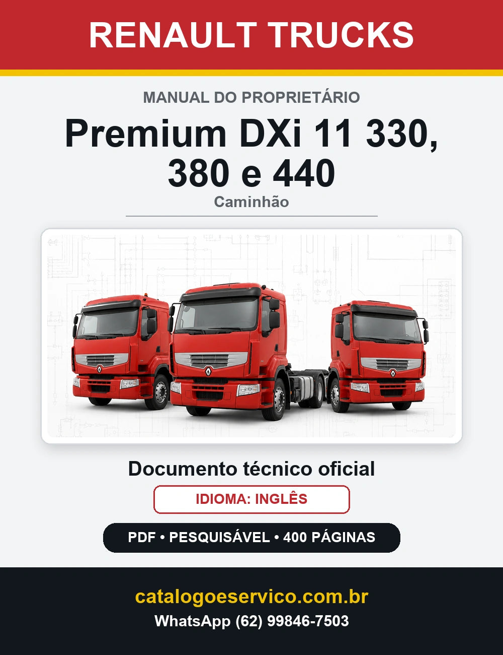 Manual do Proprietário Renault Trucks Premium DXi 11 330, 380 e 440 — capa