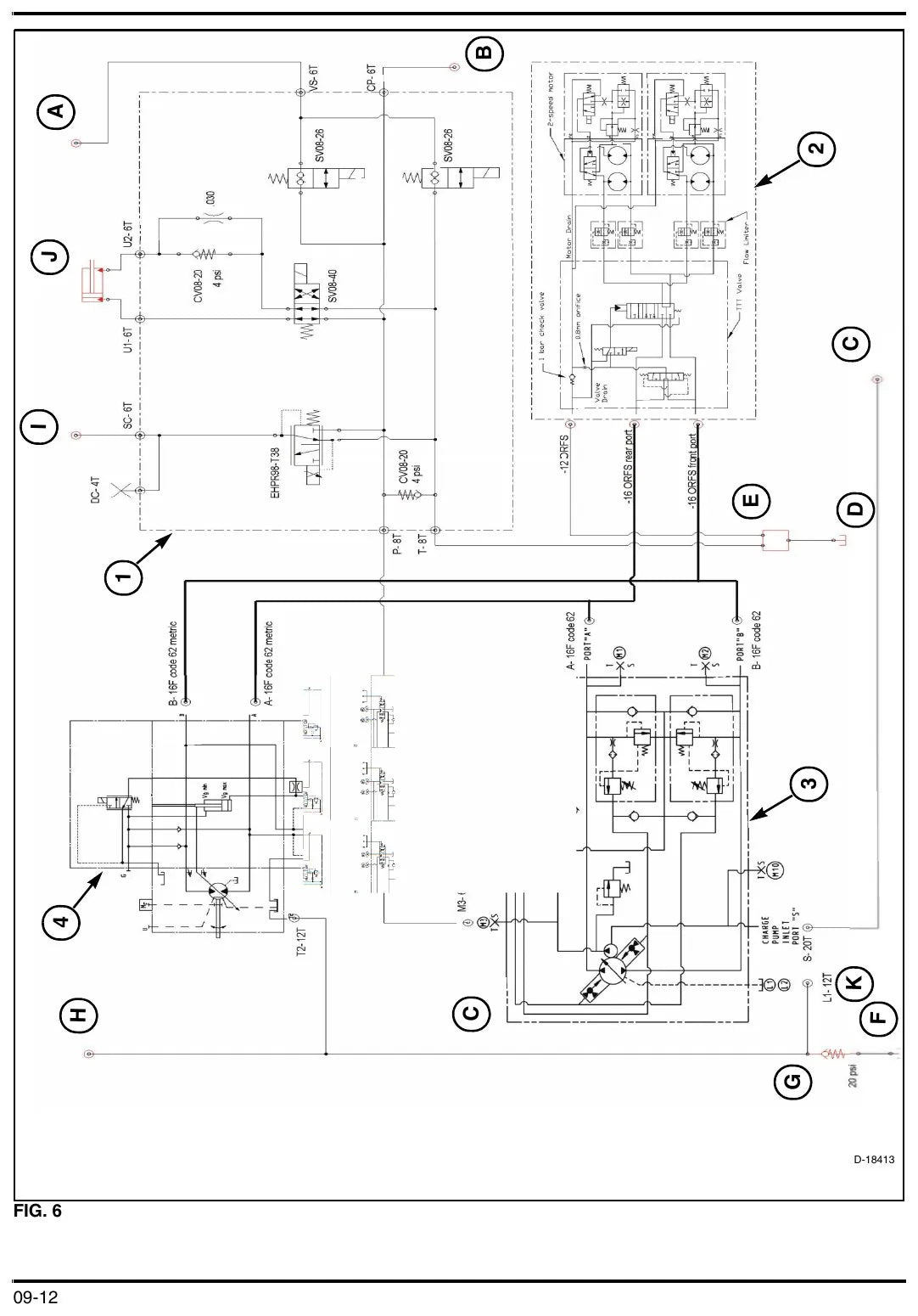 Manual Elétrico e Hidráulico — Colheitadeiras Massey Ferguson MF 9895 (e MF 9795) — página interna