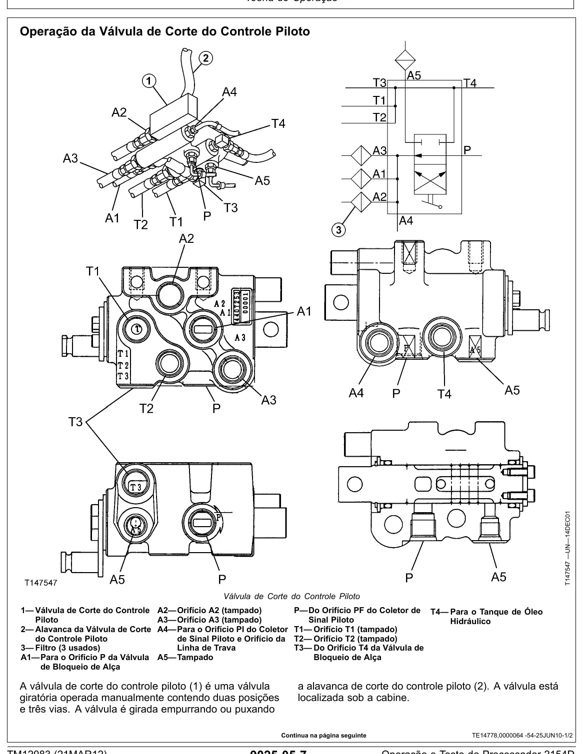 Manual Técnico John Deere 2154D — ilustração técnica 1