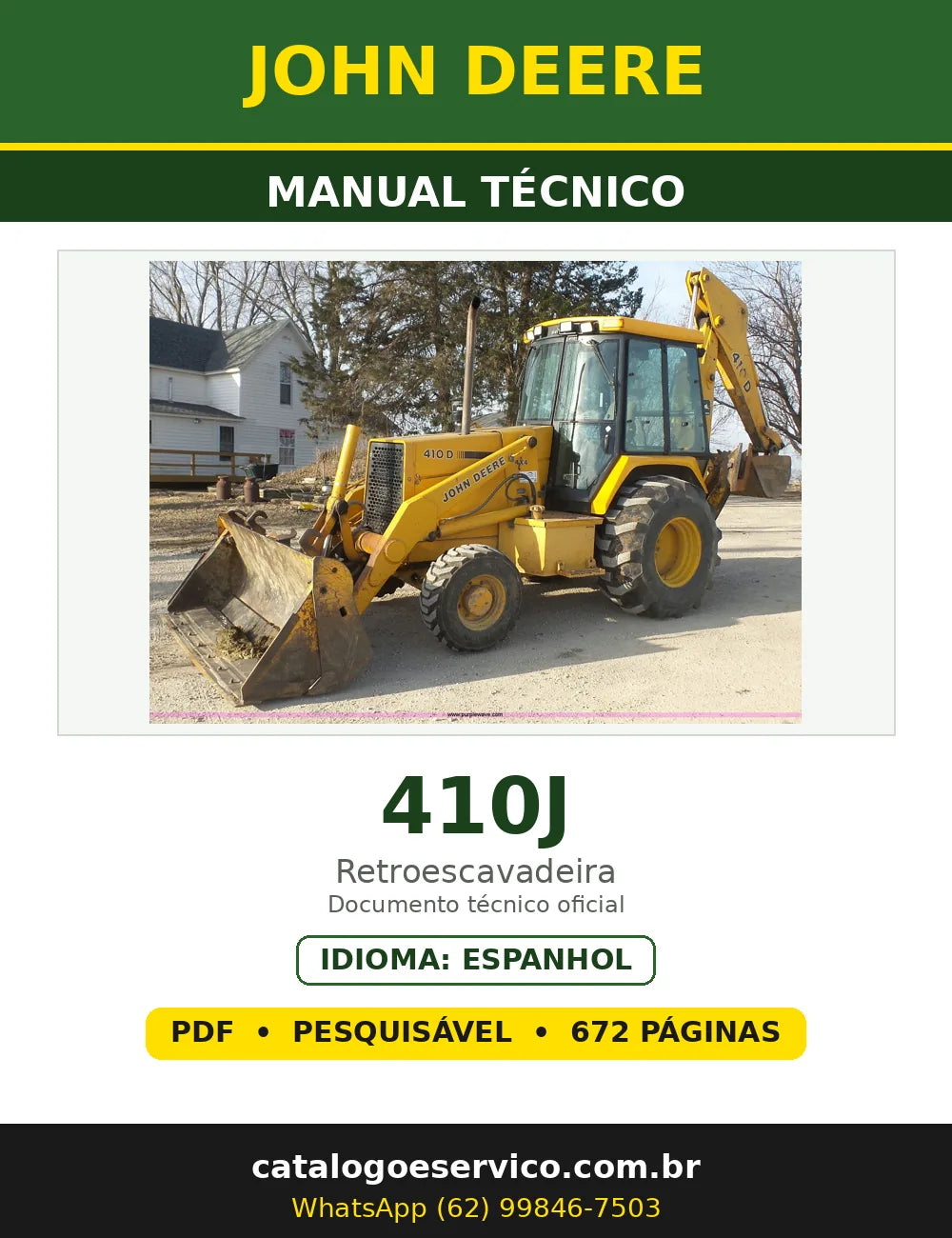 Capa - Manual Técnico John Deere 410J