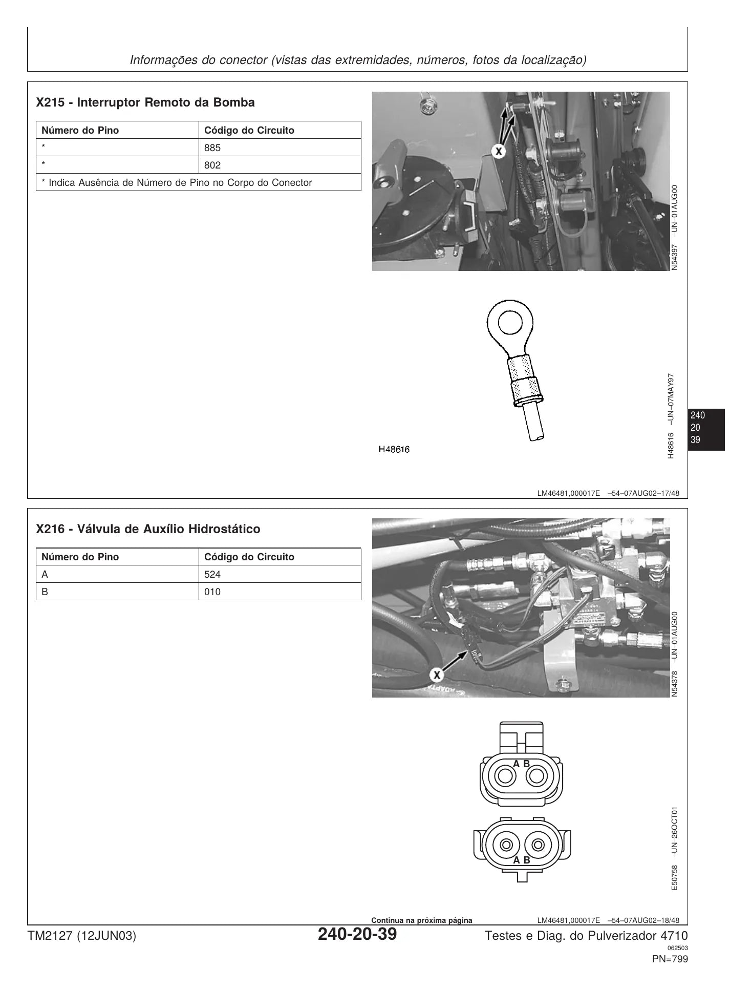 MANUAL ELÉTRICO HIDRÁULICO JOHN DEERE - 4710 - PULVERIZADOR AUTOPROPELIDO — diagrama técnico (detalhe)
