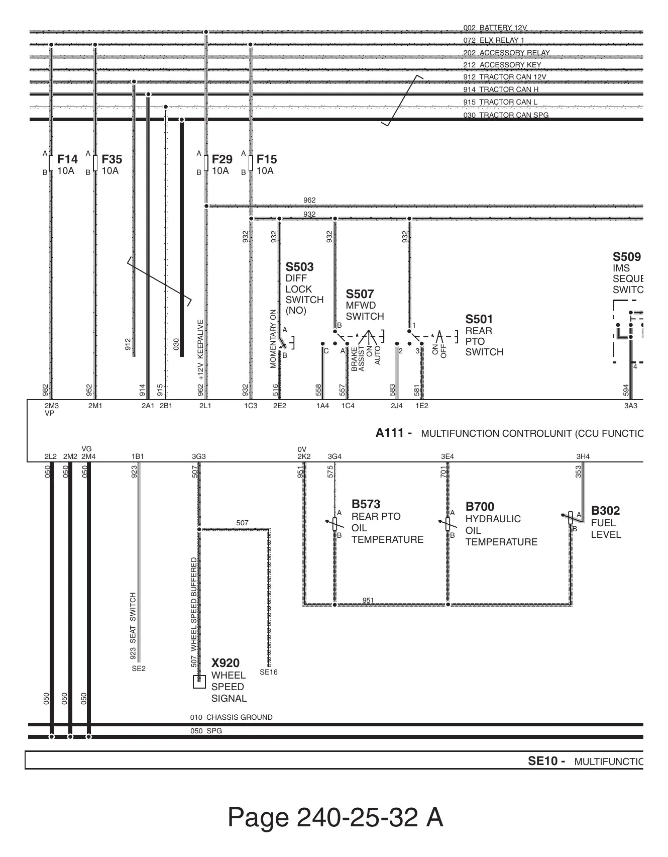 MANUAL ELÉTRICO HIDRÁULICO JOHN DEERE - 7715, 7815 - TRATORES — diagrama técnico (detalhe)