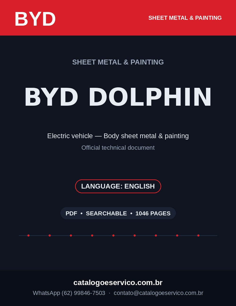 Manual de Funilaria e Pintura BYD Dolphin (Inglês)