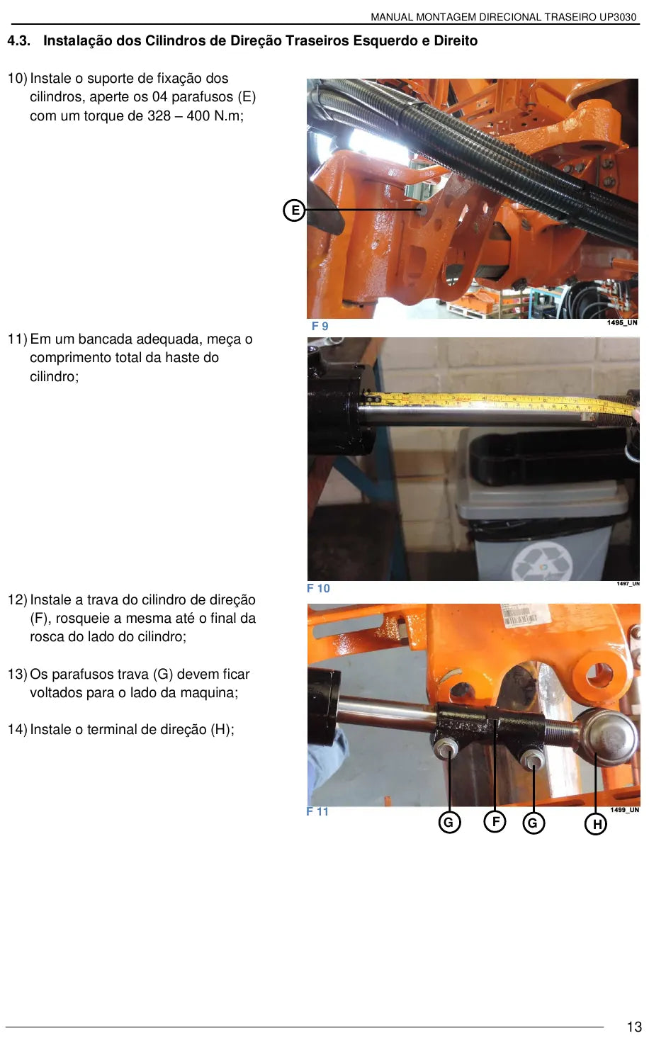 Manual de Montagem do Direcional Traseiro Jacto Uniport 3030 — amostra 2 de página interna do documento