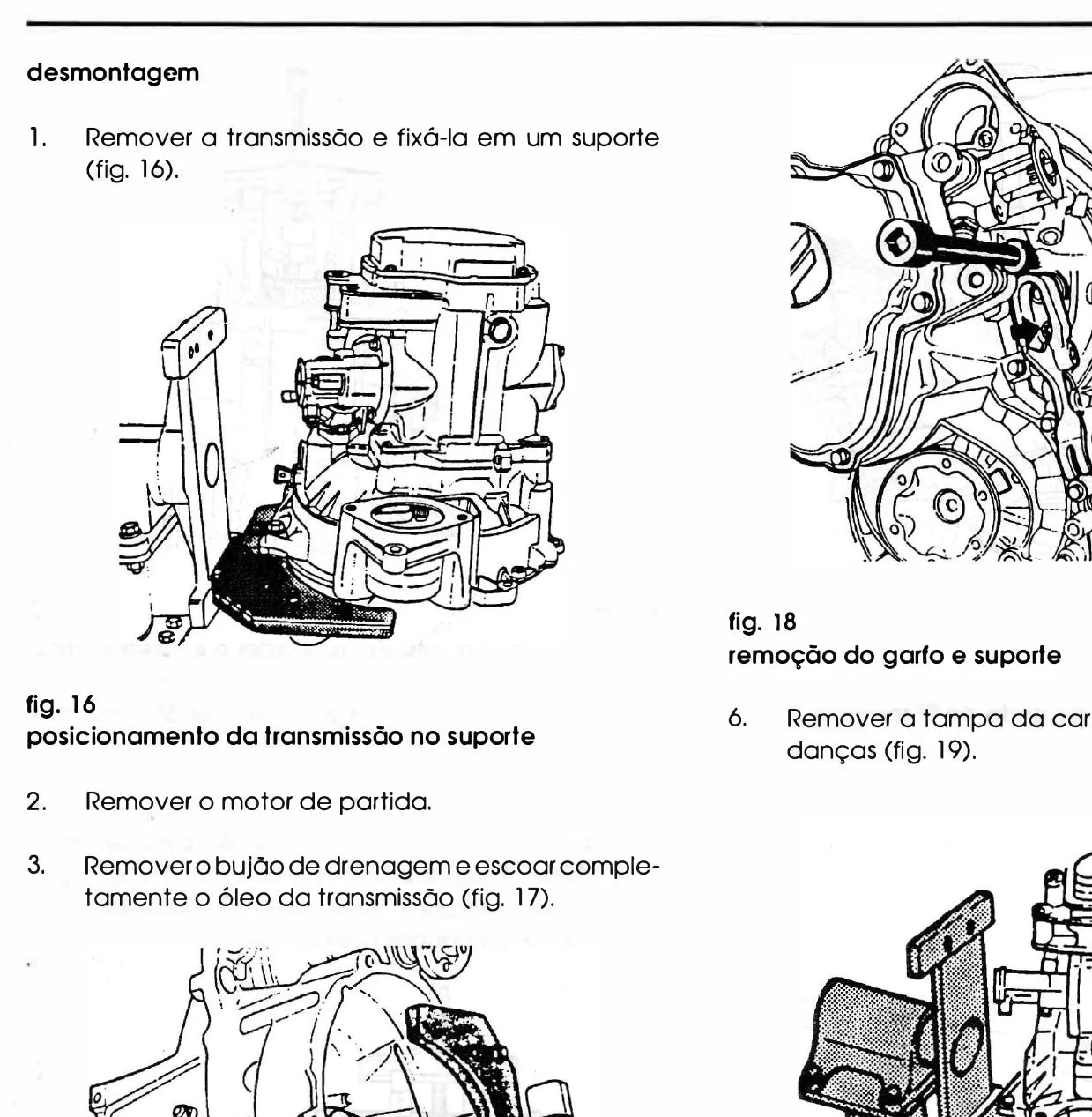 FORD Escort e Verona — detalhe do procedimento — página interna do manual de serviço