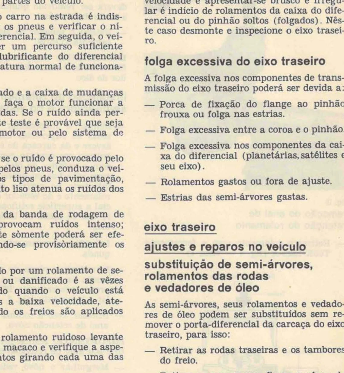 FORD Galaxie 1967/1968 — diagrama — página interna do manual de serviço