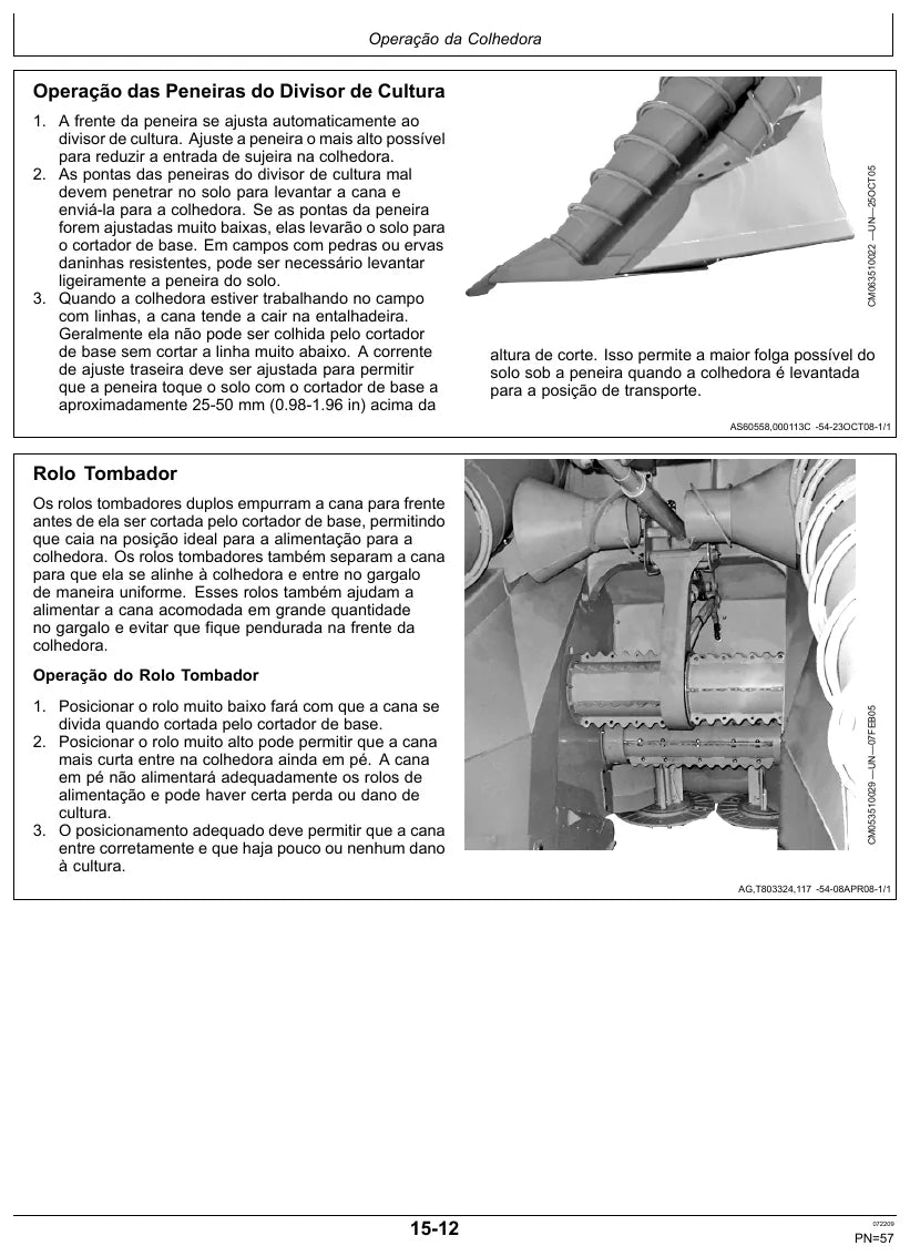 Página interna 2 — Manual do Operador John Deere Colhedora de Cana 3520