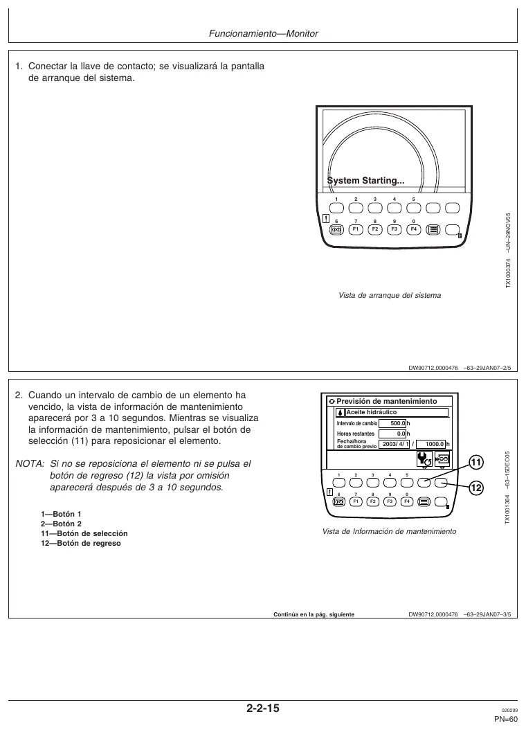 Página interna 2 — Manual do Operador John Deere Escavadeiras 200D e 200DLC
