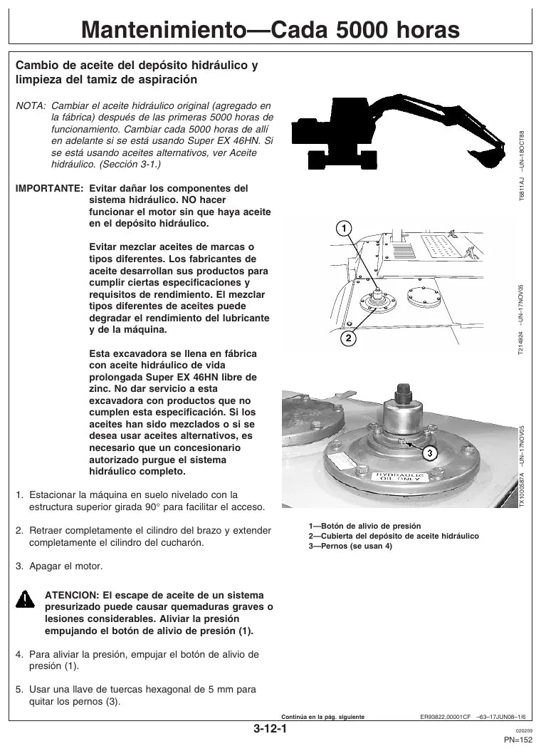 Página interna 3 — Manual do Operador John Deere Escavadeiras 200D e 200DLC
