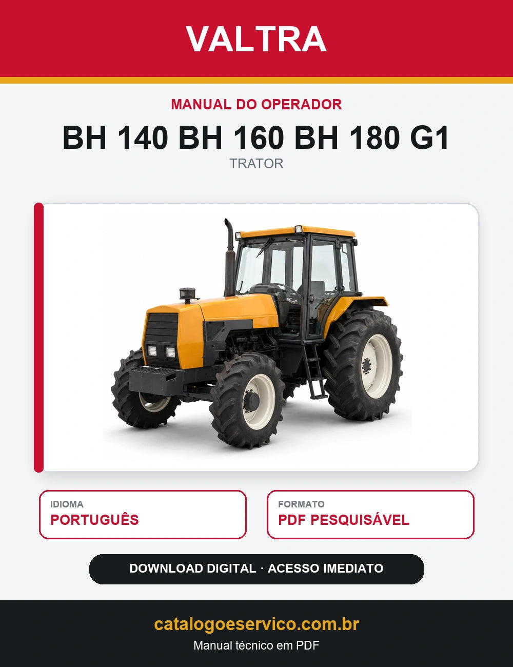 Manual Operador Tratores Valtra Bh 140 Bh 160 Bh 180 G1