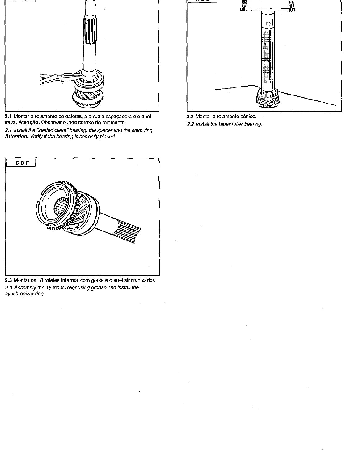 Manual de Serviço Caixa de Câmbio Clark CL-2205 (A a D) — página interna 2 do PDF (Manual de Serviço)