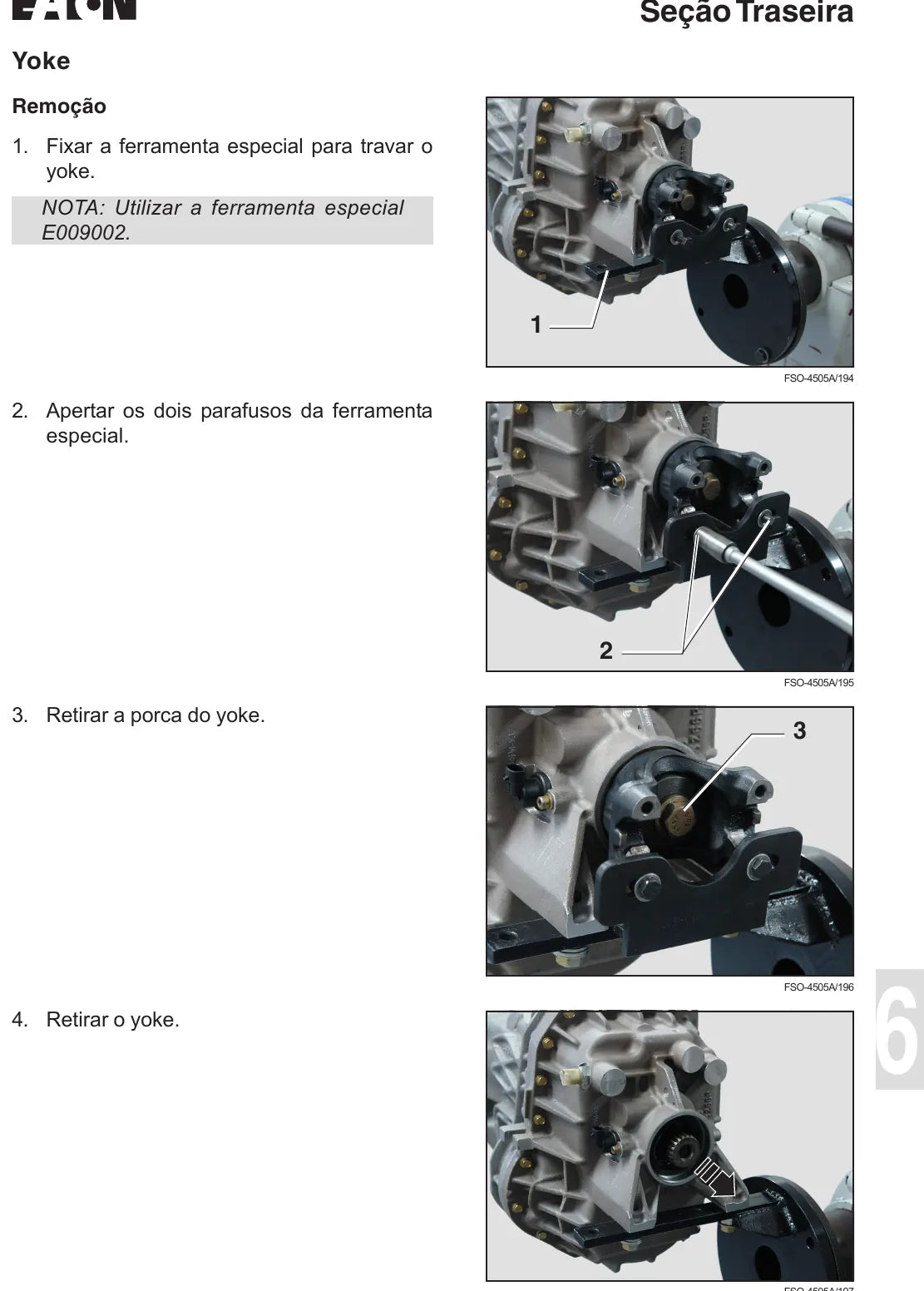 Manual de Serviço Caixa de Câmbio Eaton FSO-4505 FSO-4505A — página interna 1 do PDF (Manual de Serviço)