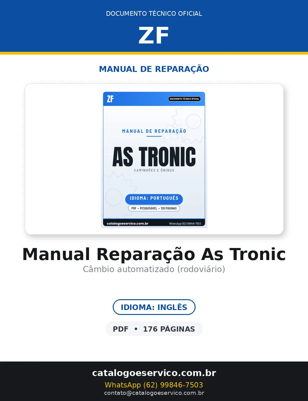Manual Reparação Câmbio Zf As Tronic — capa