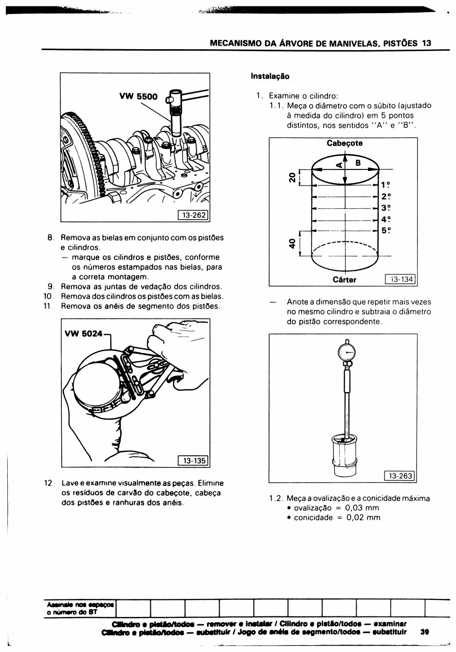 Página interna 3 — Manual de Serviço Volkswagen Motor AE 1.6 (1600)