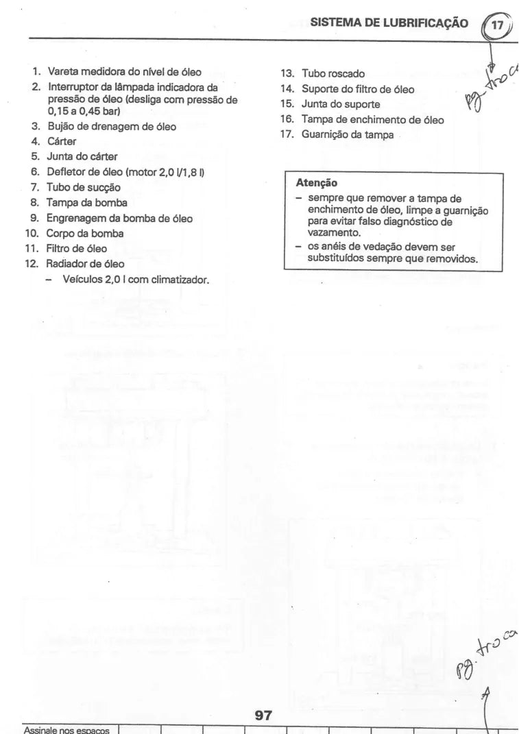 Página interna 2 — Manual de Serviço Volkswagen Motor AP 1.8 e 2.0