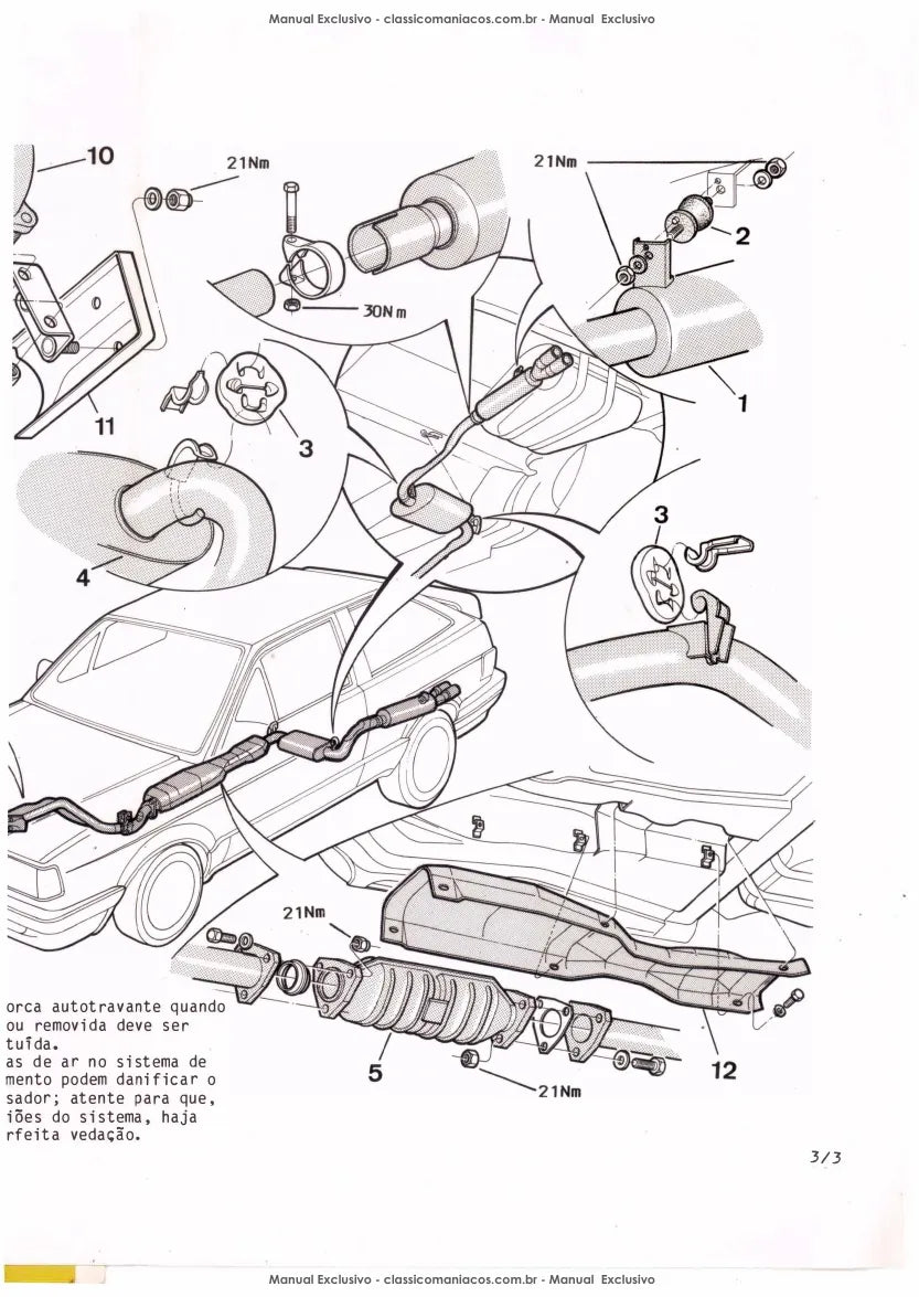Página interna 1 — Manual de Serviço Volkswagen Motor AP — alimentação e escape