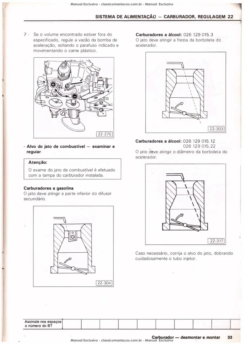 Página interna 2 — Manual de Serviço Volkswagen Motor AP — alimentação e escape