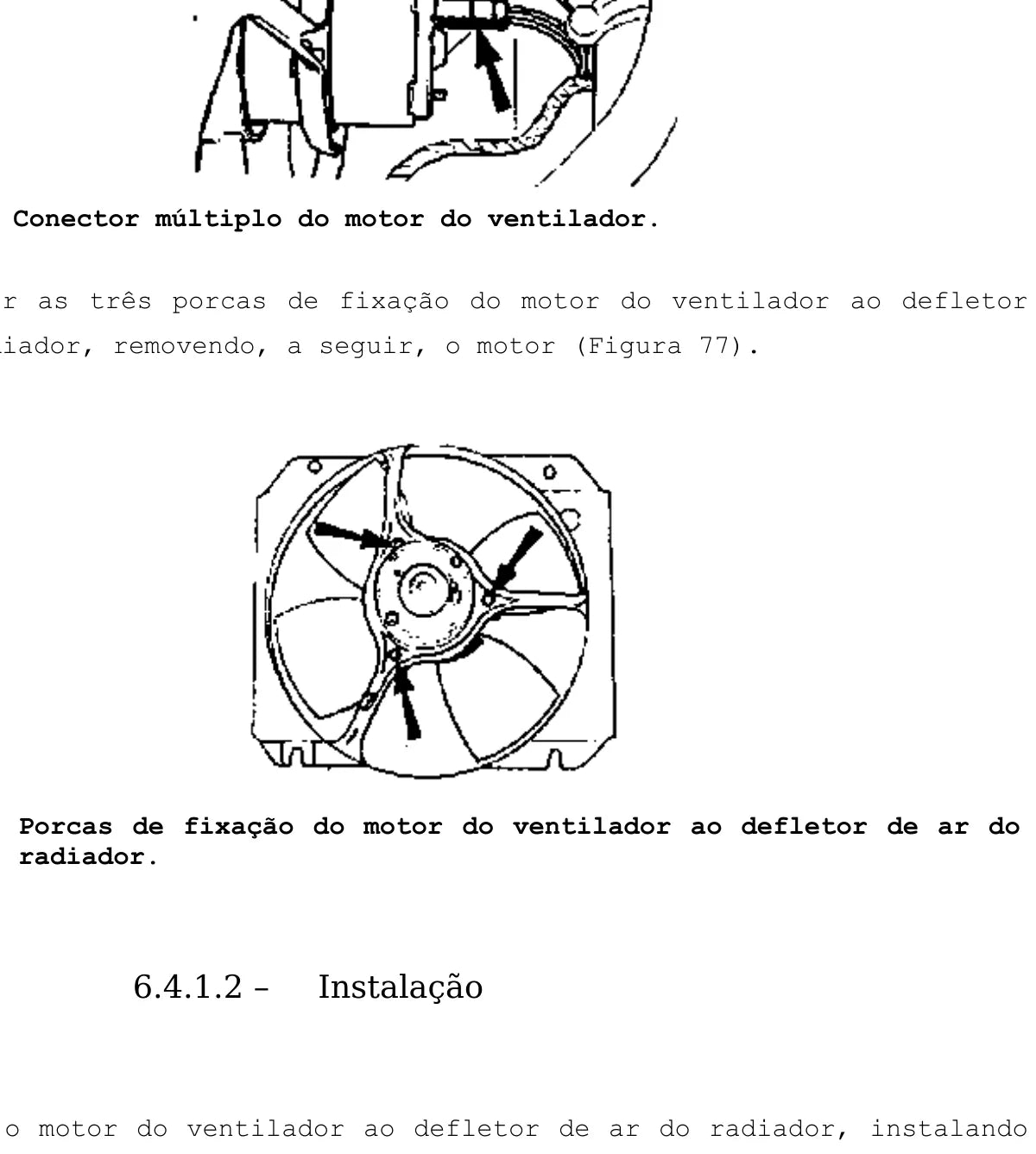 FORD Motor CHT 1.3 / 1.6 — detalhe do procedimento — página interna do manual de serviço
