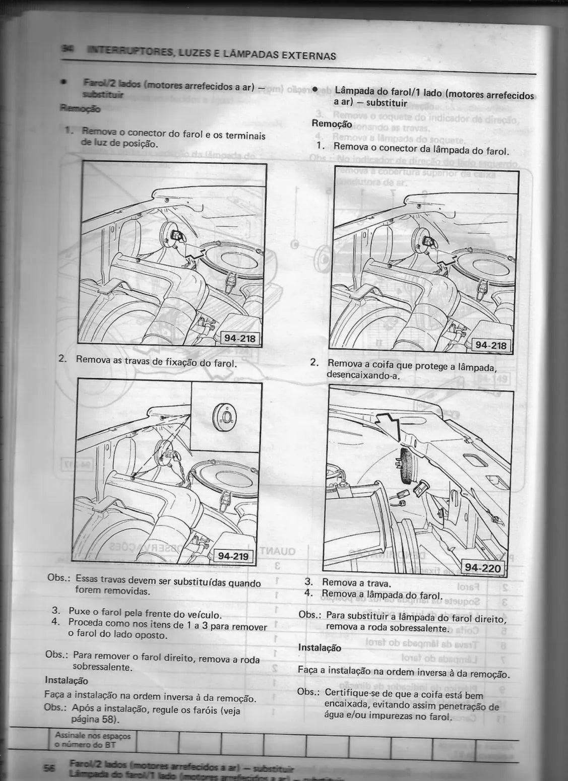 Página interna 2 — Manual de Serviço Volkswagen Gol e Saveiro — sistema elétrico