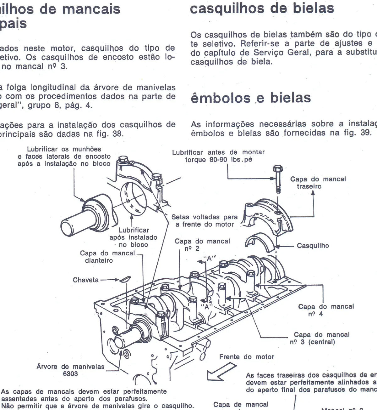 FORD Maverick 1973/1974 — figura técnica — página interna do manual de serviço