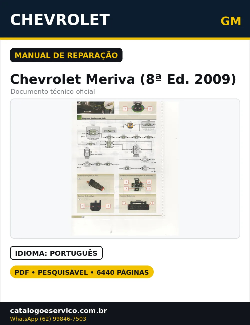 Manual Reparações Serviço Chevrolet Meriva 8ª Ed 2009