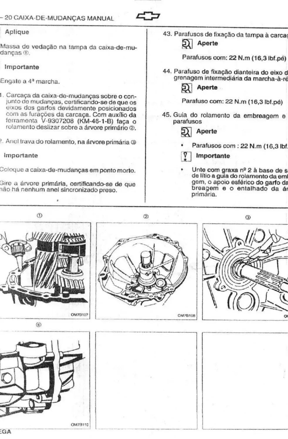 Página interna 3 — Manual de Oficina Chevrolet Omega 1995