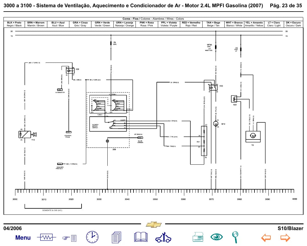 Página interna 1 — Manual de Serviço Chevrolet S10