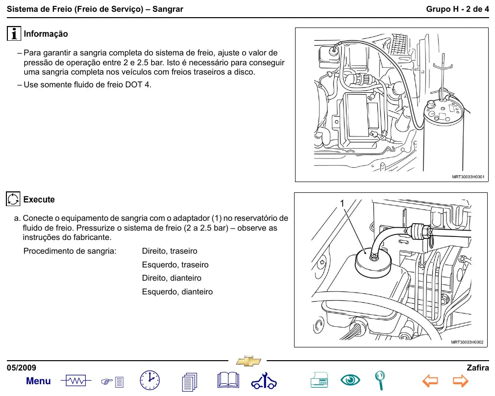 Página interna 2 — Manual de Serviço Chevrolet Zafira