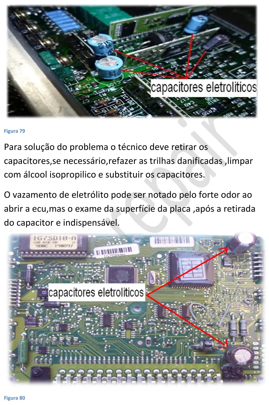Página interna com ilustração técnica — Multimarcas L9134 / ECU Repair / Magneti Marelli IAW 1G7 SD 10 (amostra 2 de…