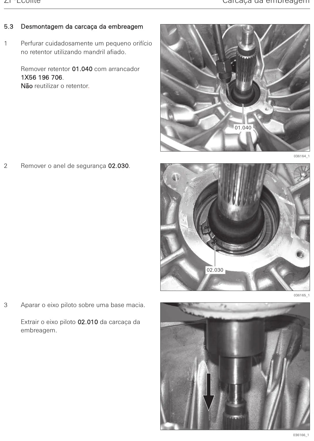 Manual de Reparação Caixa de Câmbio ZF 6 S 450 P Ecolite (VW Amarok) — página interna 1 do PDF (Manual de Reparação)