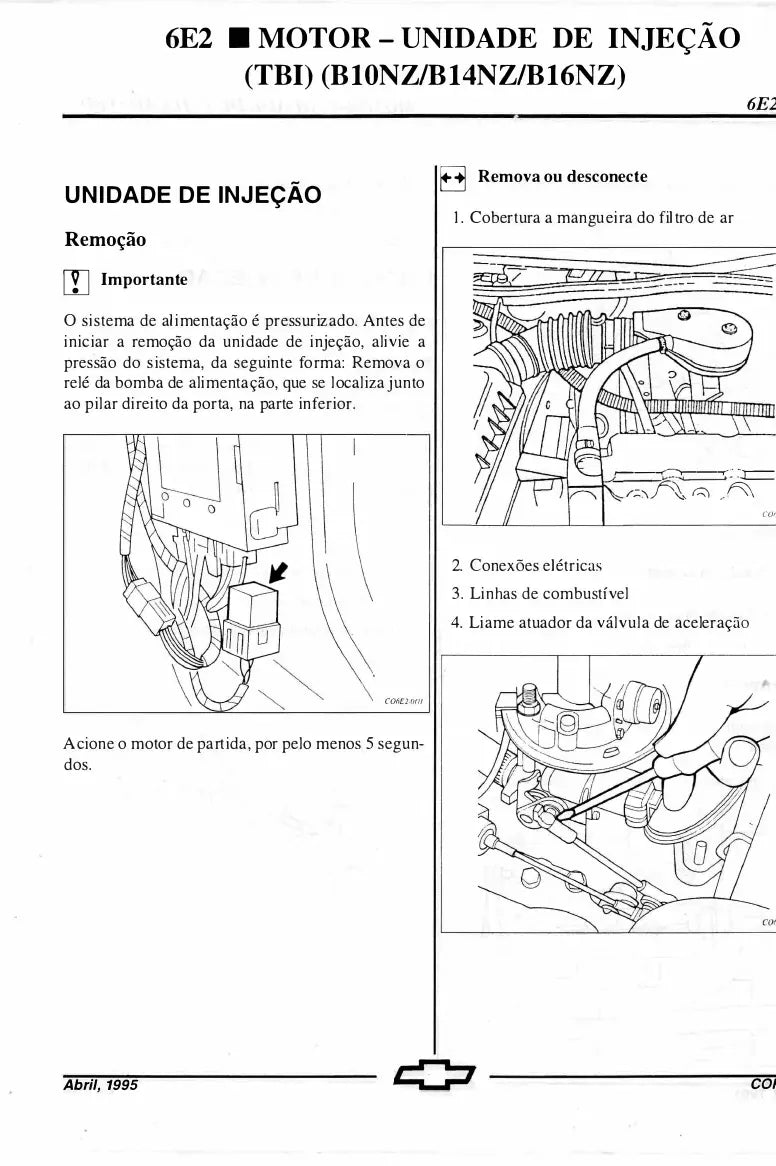Página interna 1 — Manual de Oficina Chevrolet Corsa 1995
