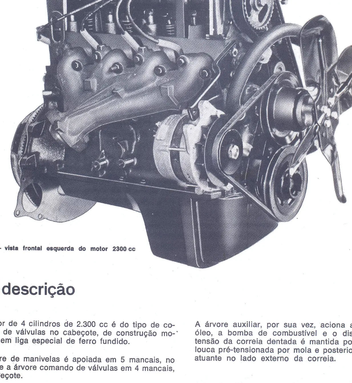 FORD Maverick 1974 — diagrama — página interna do manual de oficina + catálogo de peças